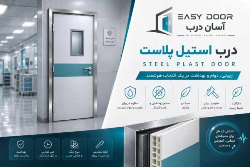 درب‌های استیل پلاست (Steel Plast Door) و استنلس استیل (Stainless Steel Door)
